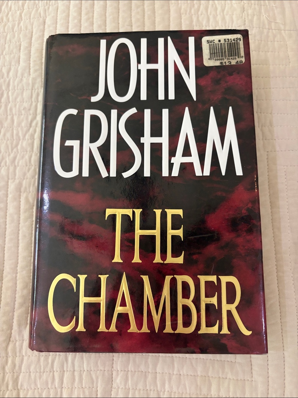 John Grisham "The Chamber" Hardcover Book - Black & Deep Red Cover